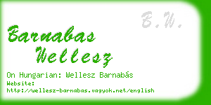 barnabas wellesz business card